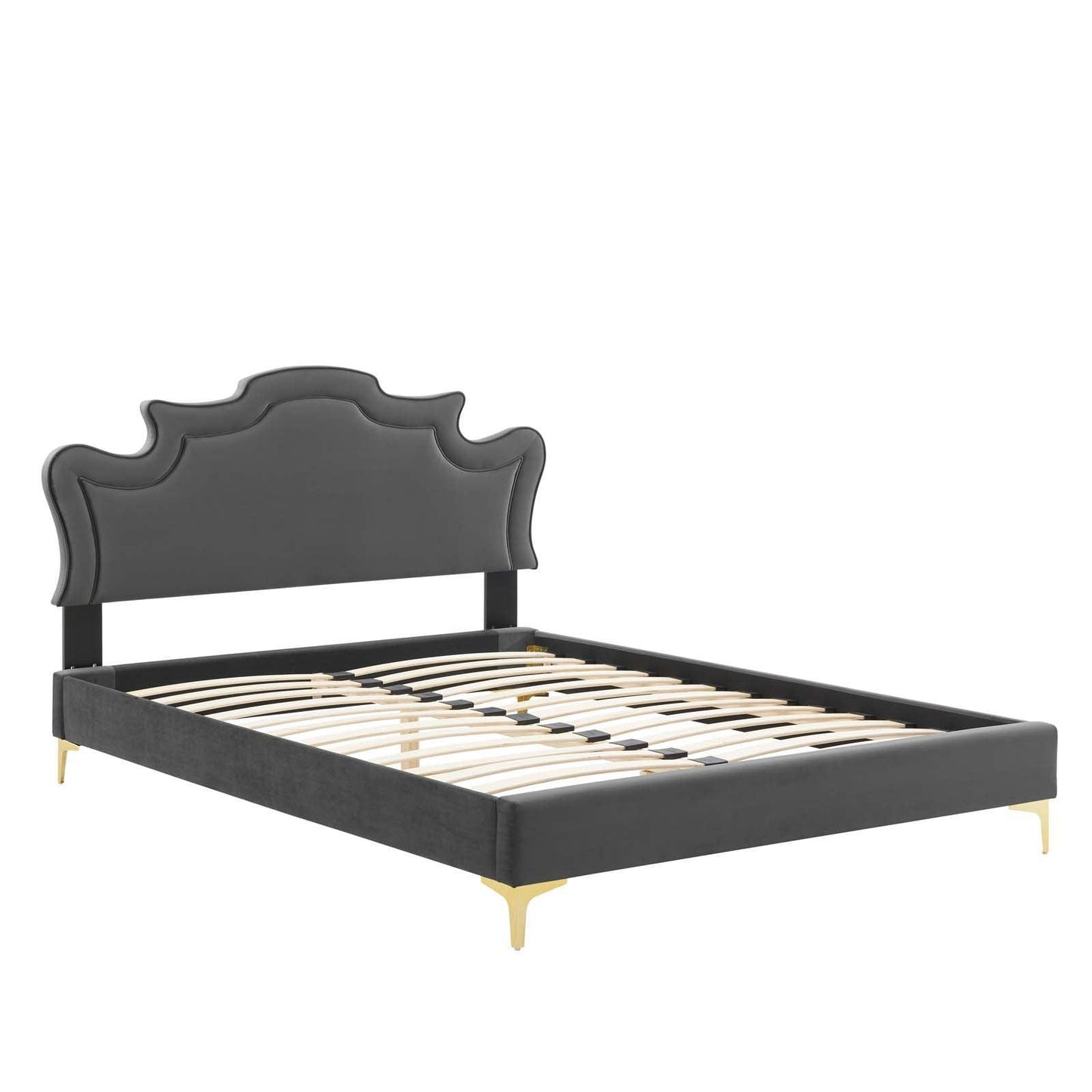 Modway Neena Performance Velvet Queen Bed FredCo
