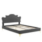 Modway Neena Performance Velvet Queen Bed FredCo