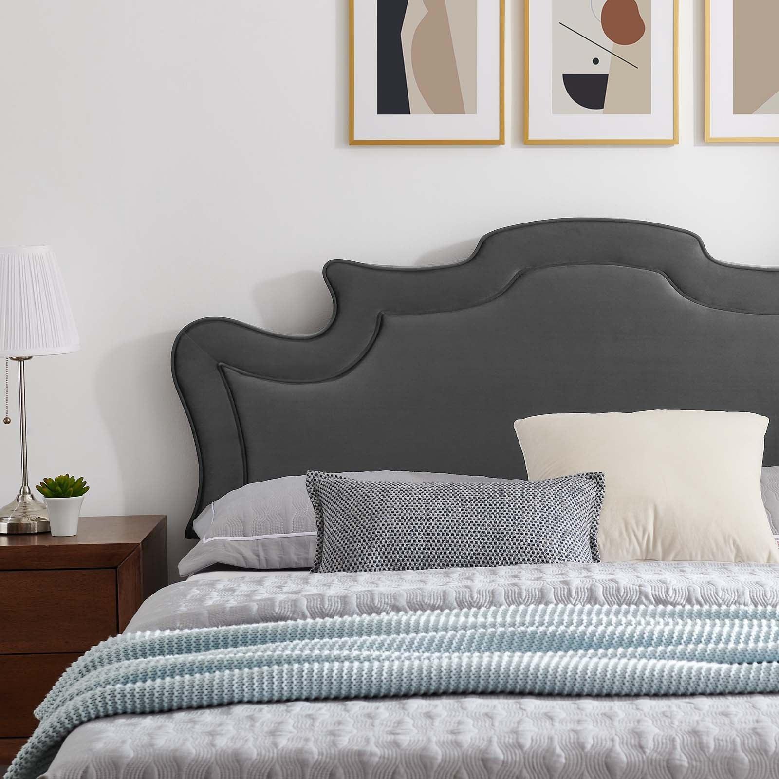 Modway Neena Performance Velvet Queen Bed FredCo