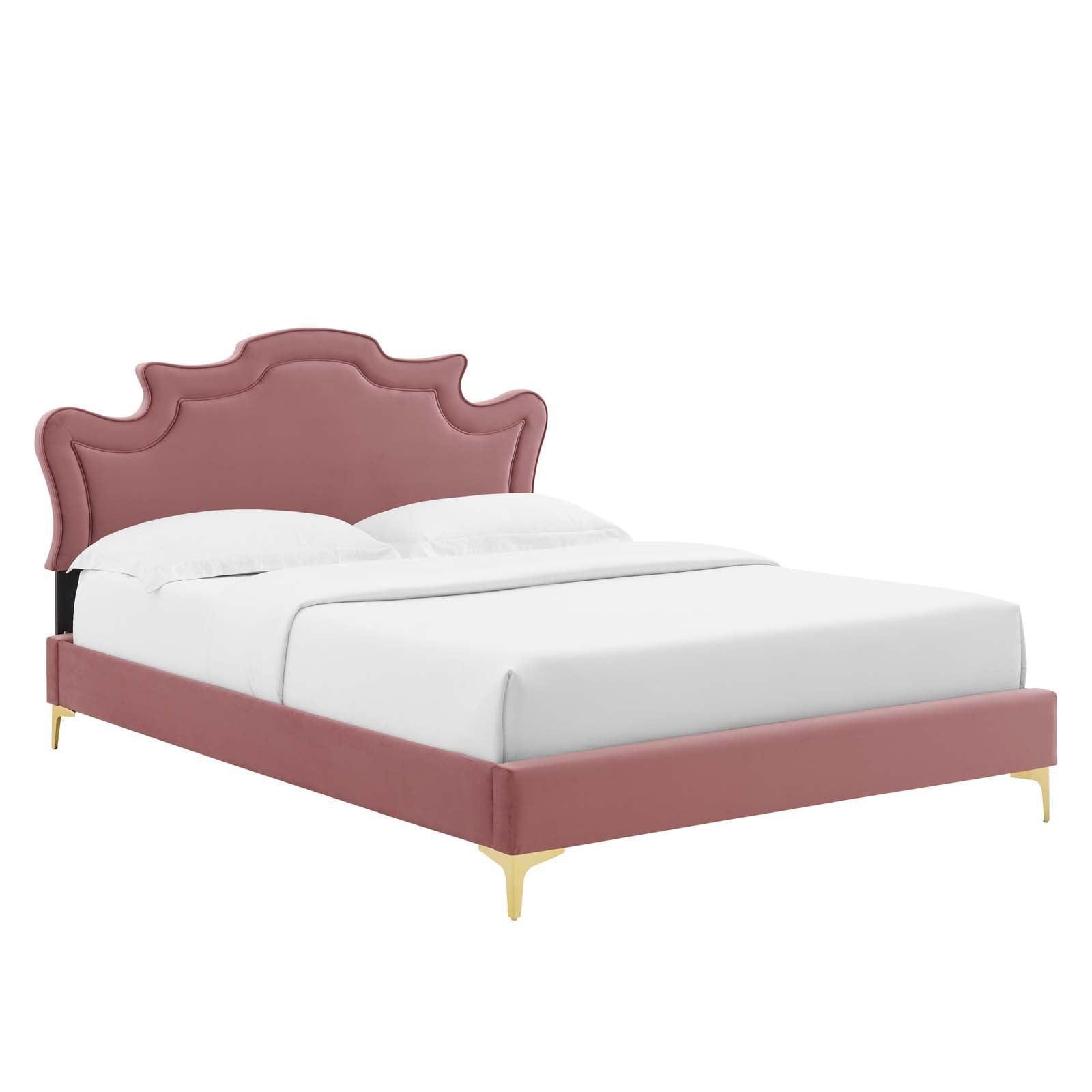 Modway Neena Performance Velvet Twin Bed FredCo
