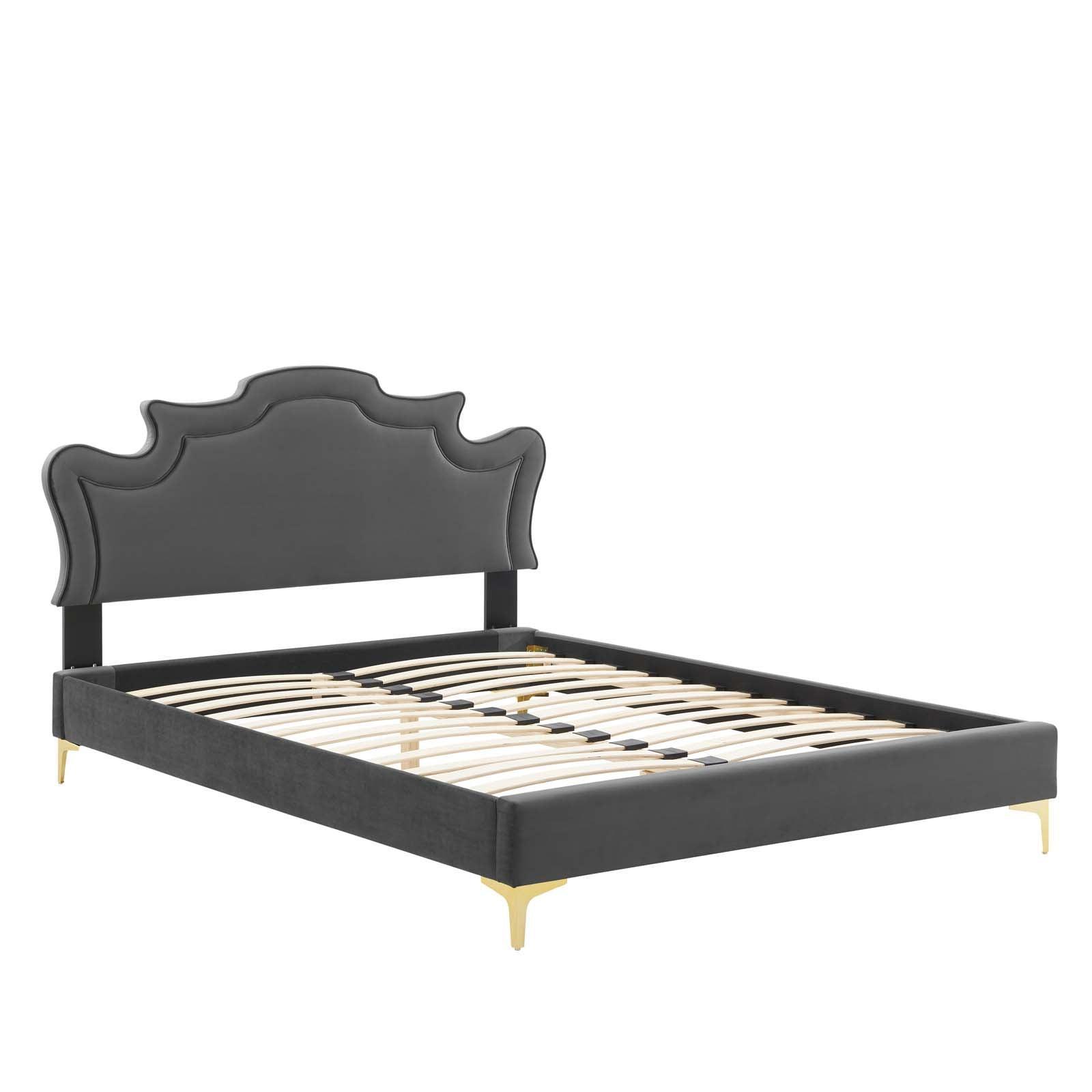 Modway Neena Performance Velvet Twin Bed FredCo