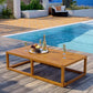 Modway Newbury Outdoor Patio Premium Grade A Teak Wood Coffee Table FredCo