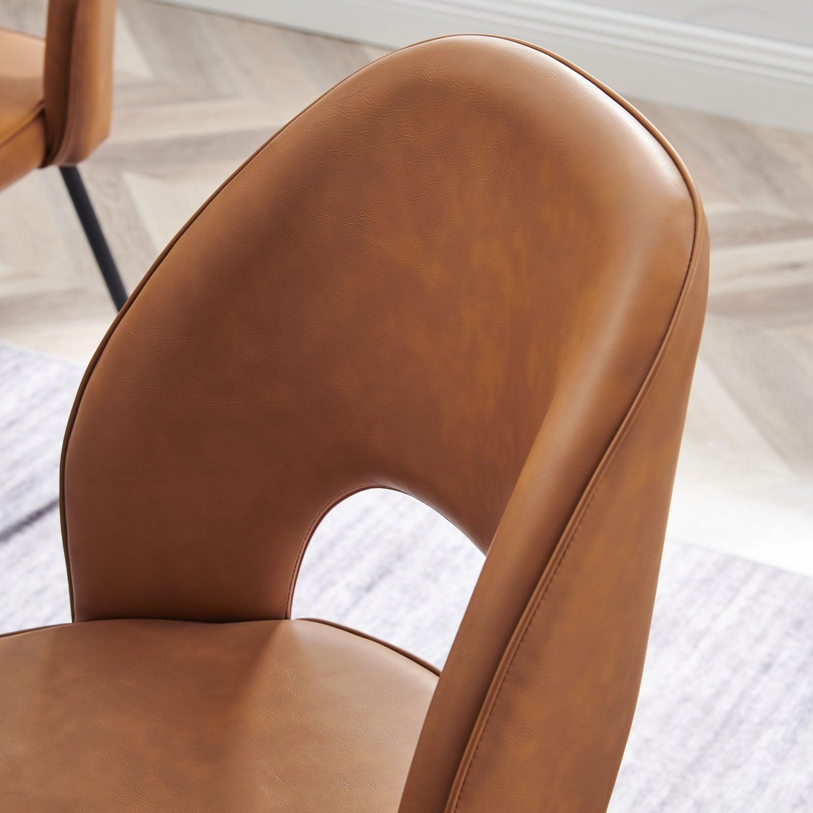 Modway Nico Vegan Leather Dining Chair Set of 2 FredCo