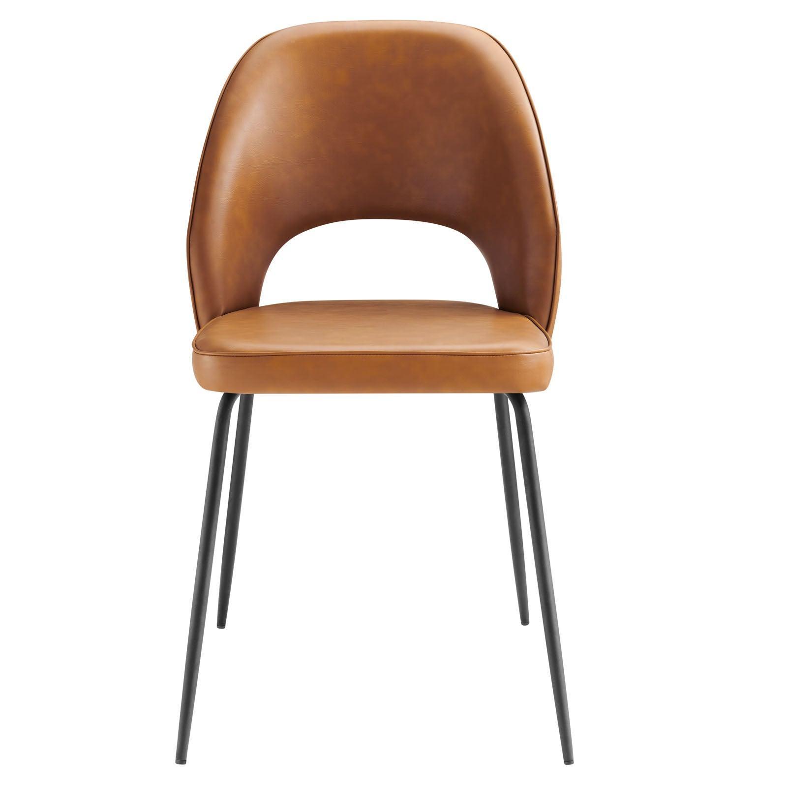 Modway Nico Vegan Leather Dining Chair Set of 2 FredCo