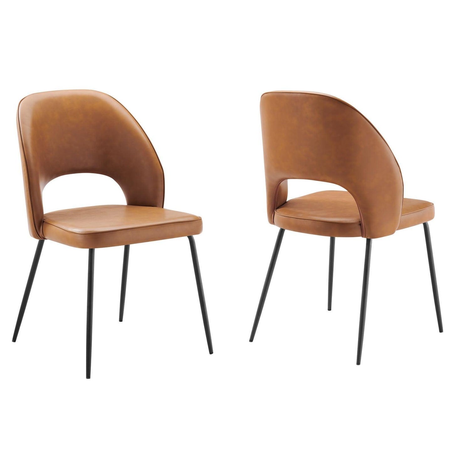 Modway Nico Vegan Leather Dining Chair Set of 2 FredCo