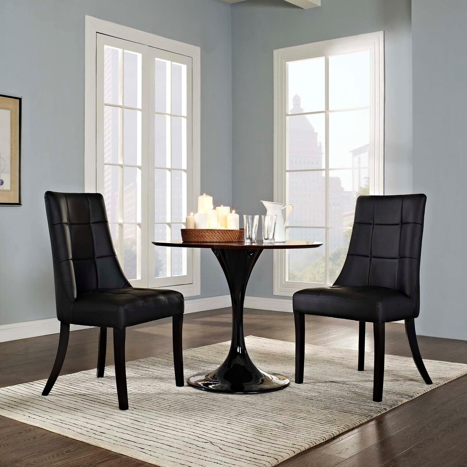 Modway Noblesse Dining Chair Vinyl Set of 2 FredCo