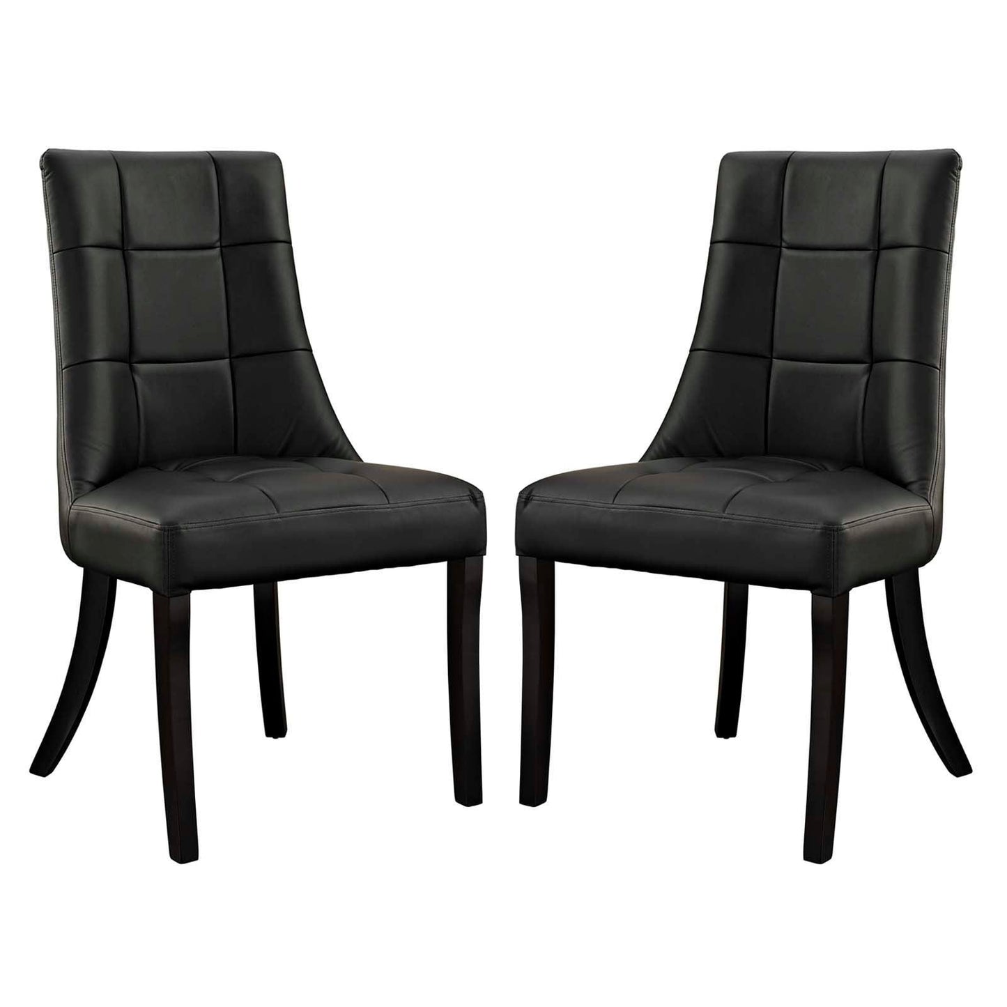 Modway Noblesse Dining Chair Vinyl Set of 2 FredCo