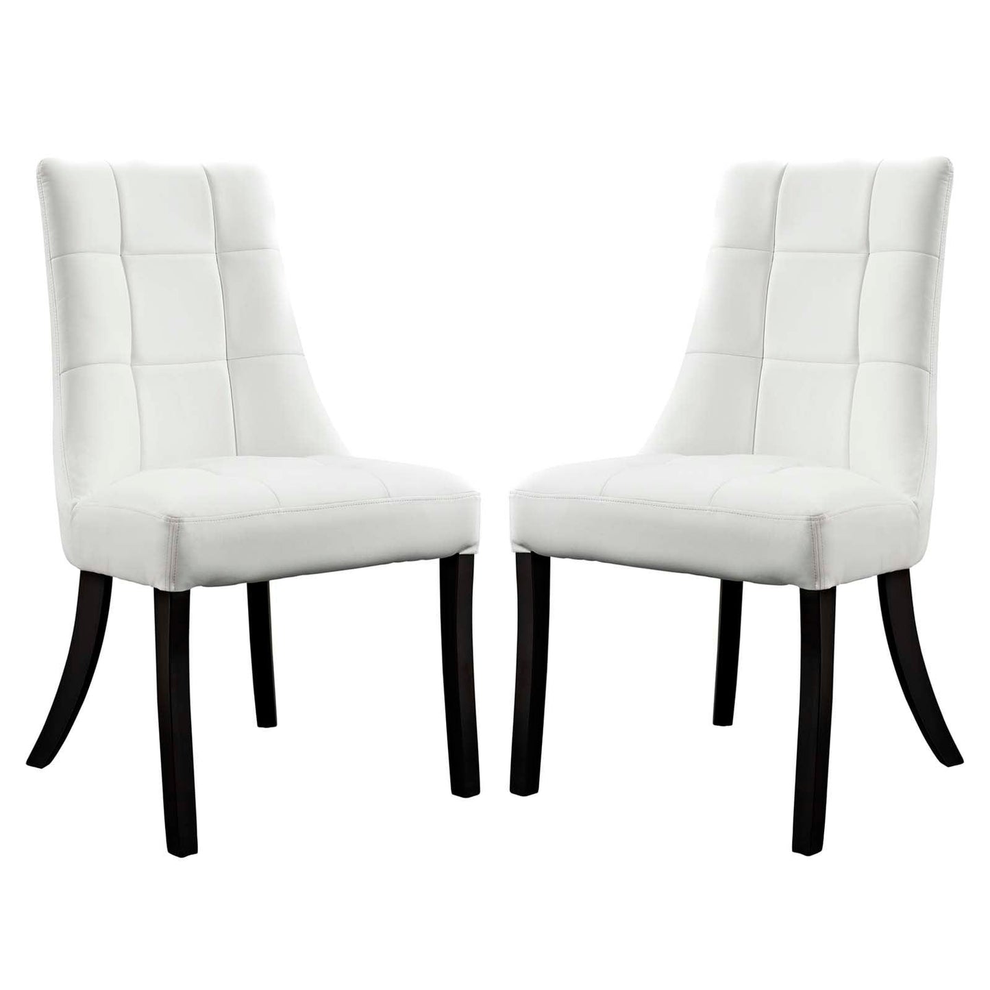 Modway Noblesse Dining Chair Vinyl Set of 2 FredCo