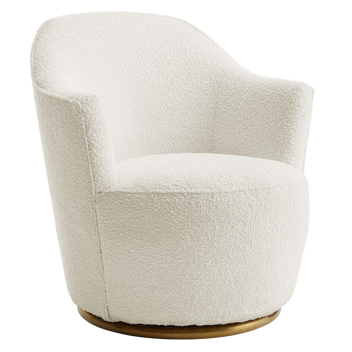 Modway Nora Boucle Upholstered Swivel Chair FredCo