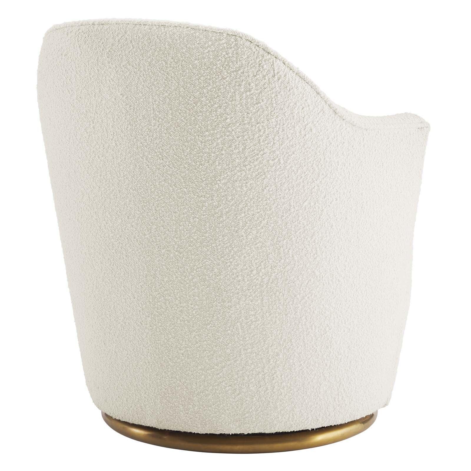 Modway Nora Boucle Upholstered Swivel Chair FredCo