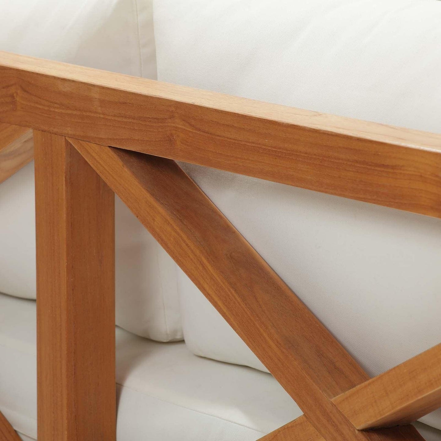 Modway Northlake Outdoor Patio Premium Grade A Teak Wood Sofa FredCo