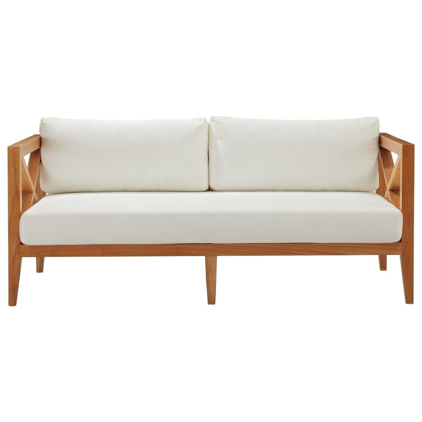 Modway Northlake Outdoor Patio Premium Grade A Teak Wood Sofa FredCo