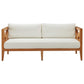 Modway Northlake Outdoor Patio Premium Grade A Teak Wood Sofa FredCo