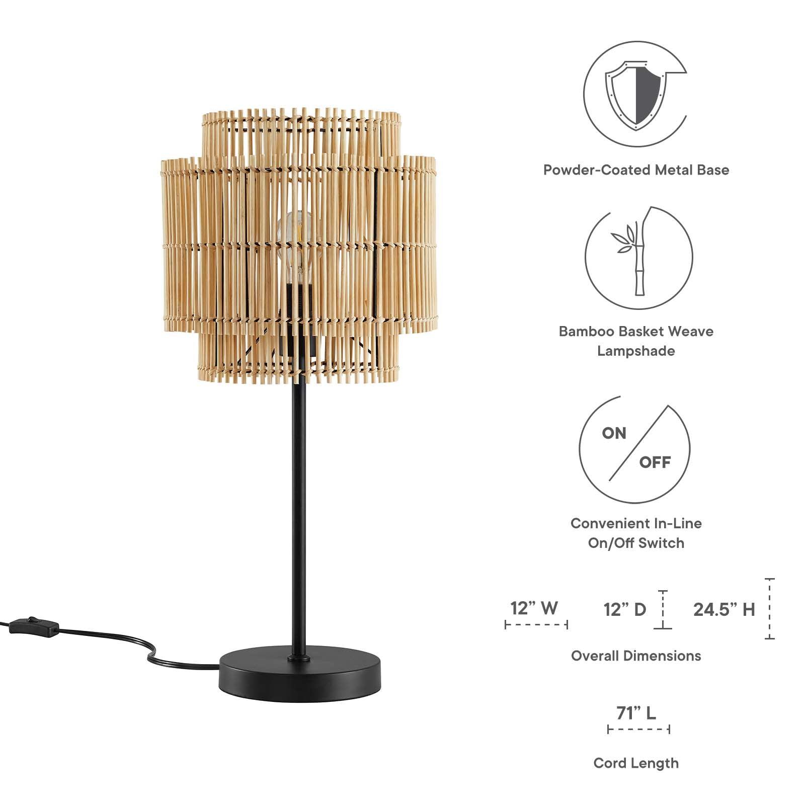 Modway Nourish Bamboo Table Lamp FredCo