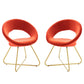 Modway Nouvelle Performance Velvet Dining Chair Set of 2 FredCo