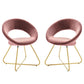 Modway Nouvelle Performance Velvet Dining Chair Set of 2 FredCo