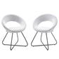 Modway Nouvelle Upholstered Fabric Dining Chair Set of 2 FredCo