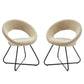 Modway Nouvelle Upholstered Fabric Dining Chair Set of 2 FredCo