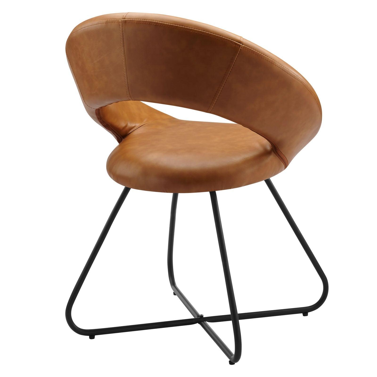 Modway Nouvelle Vegan Leather Dining Chair Set of 2 FredCo