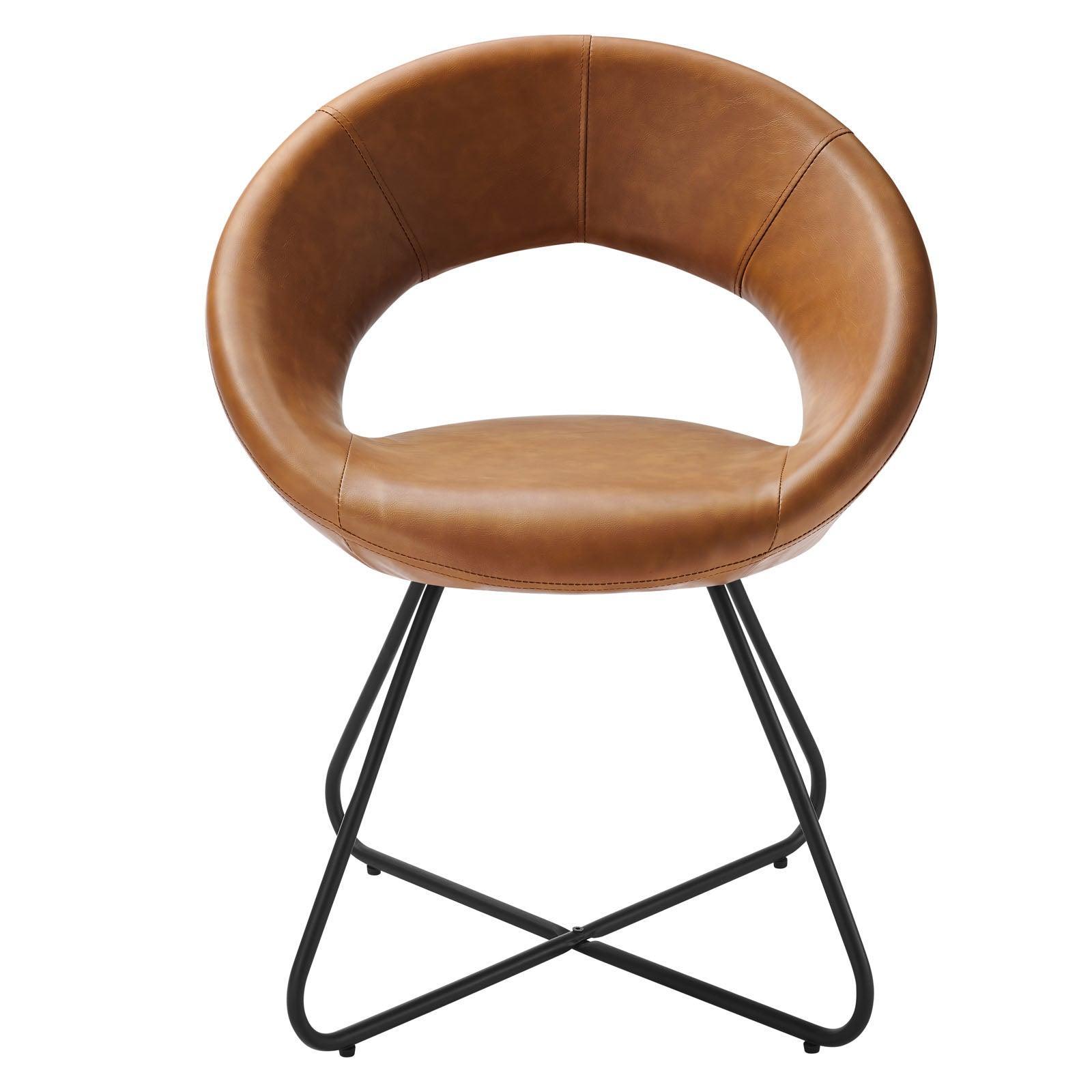 Modway Nouvelle Vegan Leather Dining Chair Set of 2 FredCo
