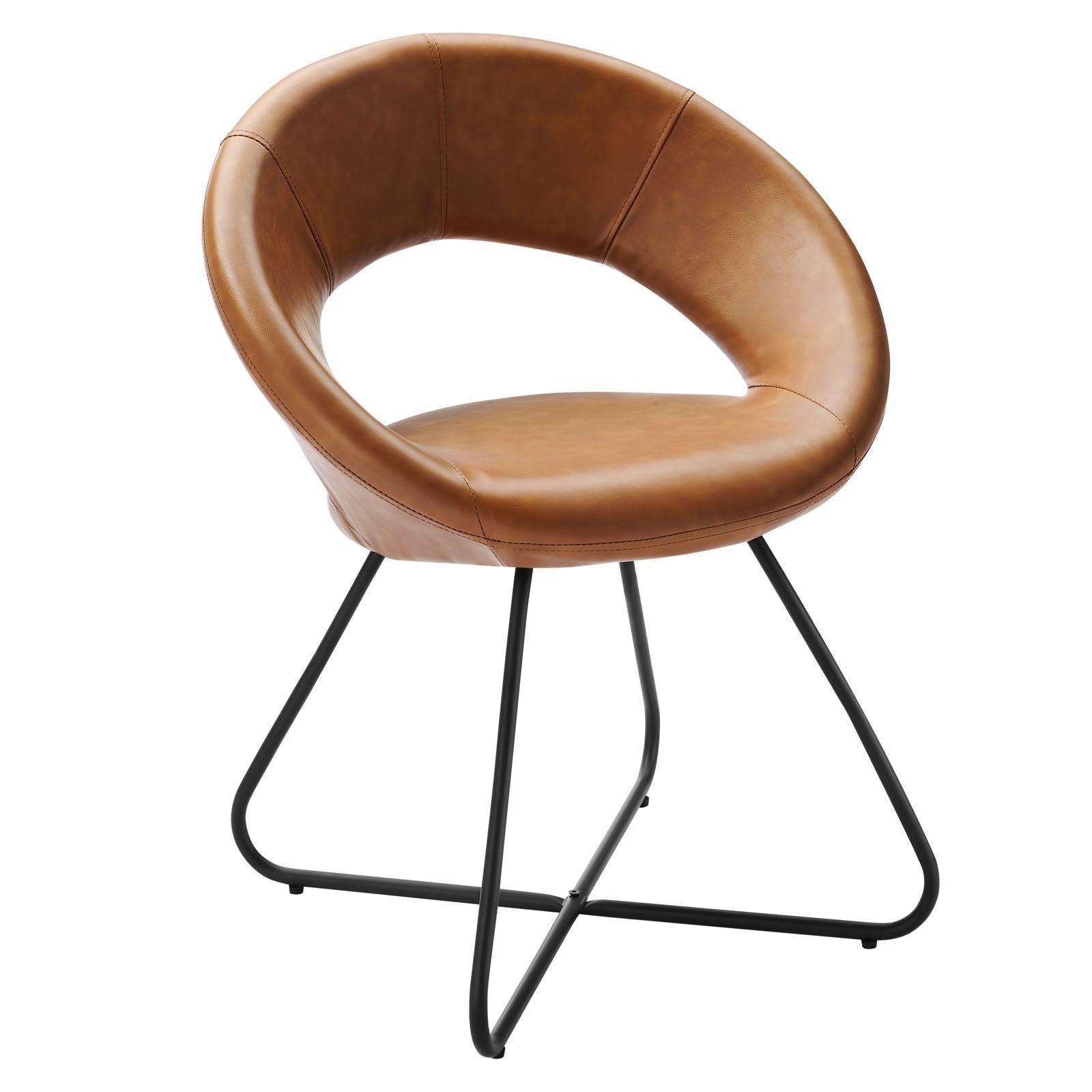 Modway Nouvelle Vegan Leather Dining Chair Set of 2 FredCo