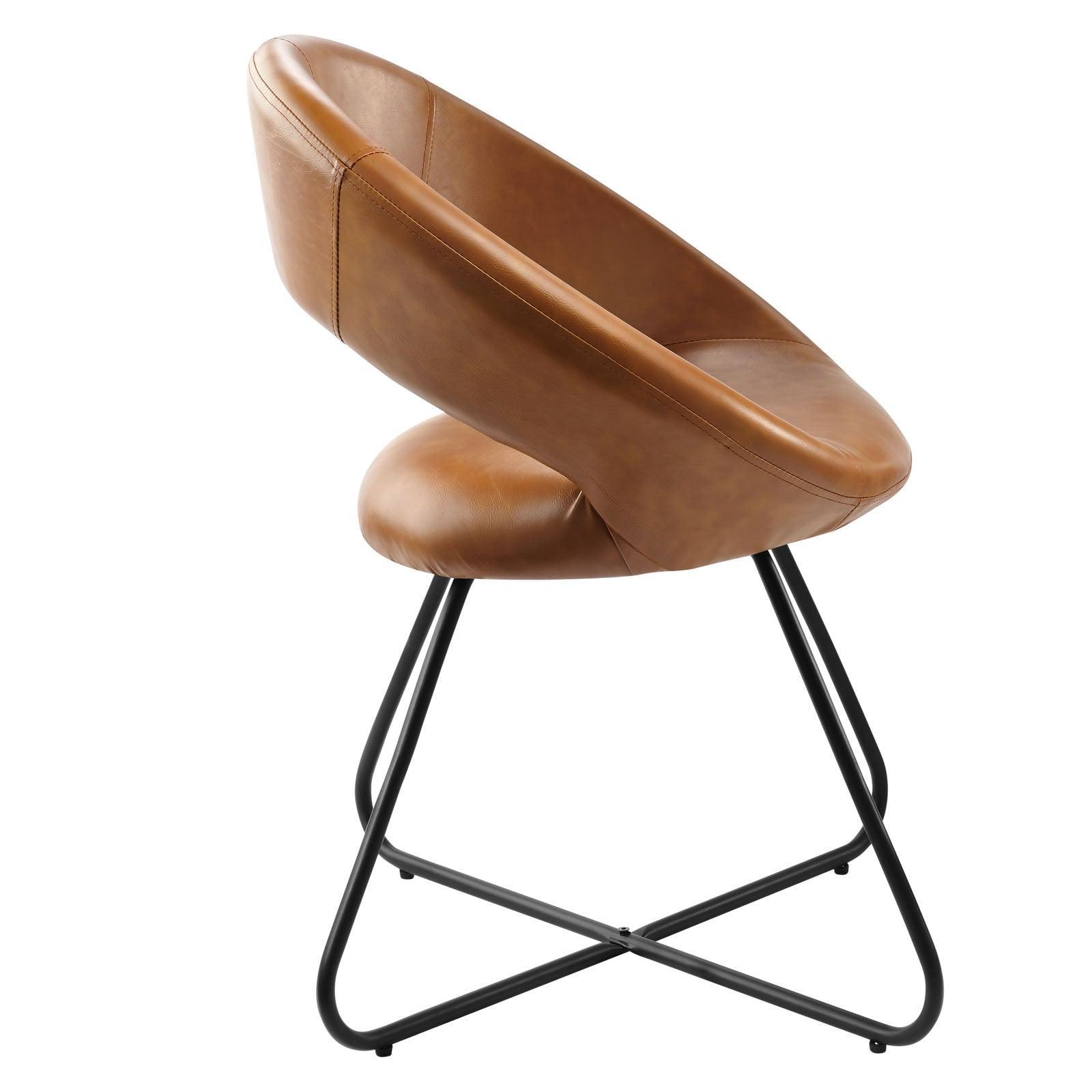 Modway Nouvelle Vegan Leather Dining Chair Set of 2 FredCo