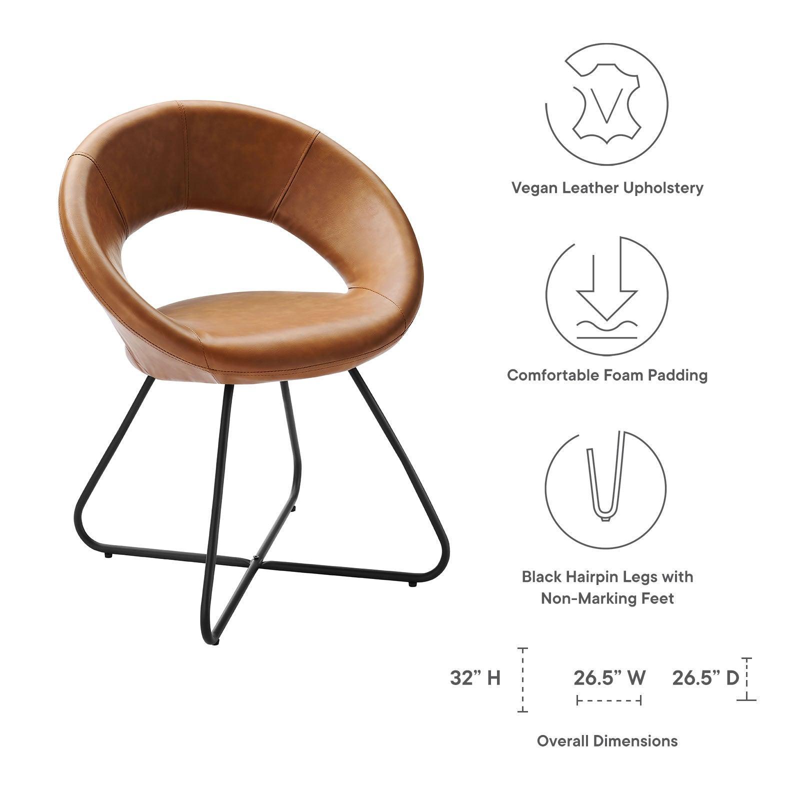 Modway Nouvelle Vegan Leather Dining Chair Set of 2 FredCo