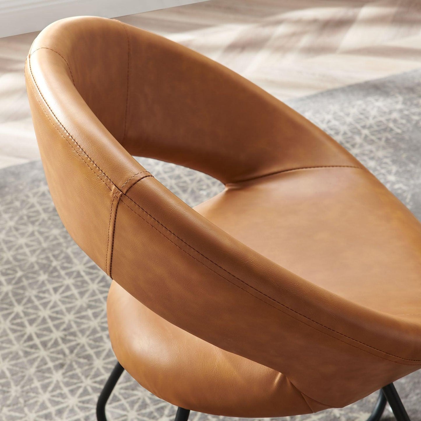 Modway Nouvelle Vegan Leather Dining Chair Set of 2 FredCo