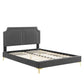 Modway Novi Performance Velvet Full Bed FredCo