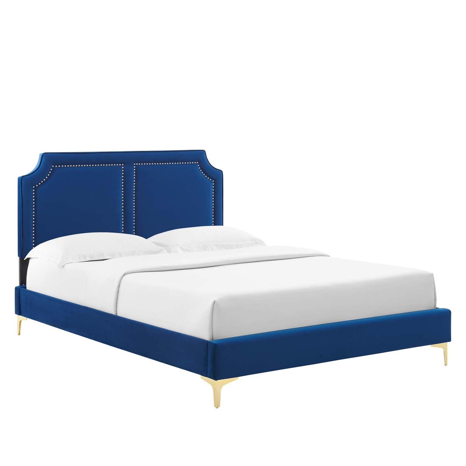 Modway Novi Performance Velvet King Bed FredCo