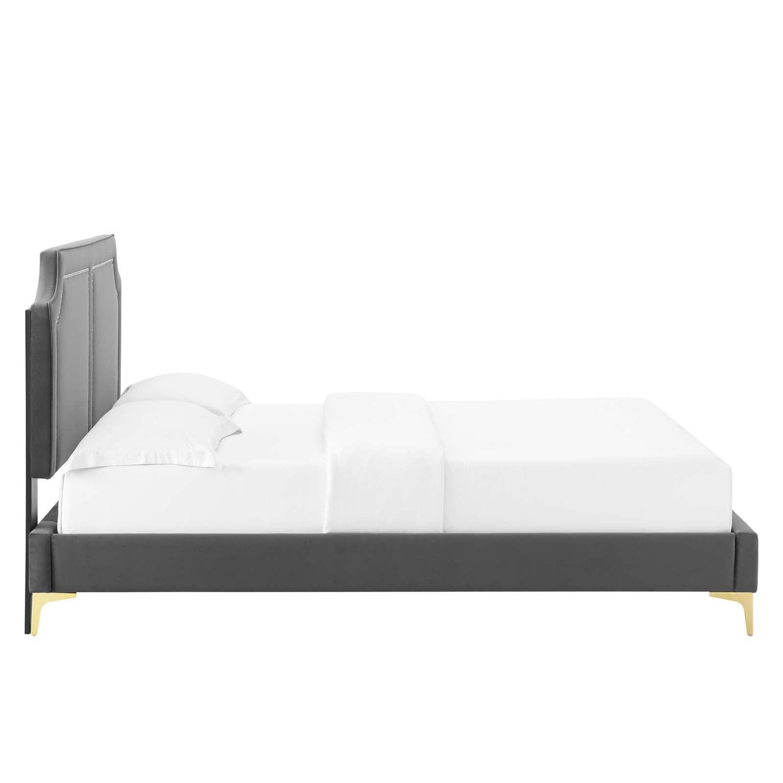 Modway Novi Performance Velvet King Bed FredCo