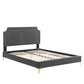 Modway Novi Performance Velvet King Bed FredCo