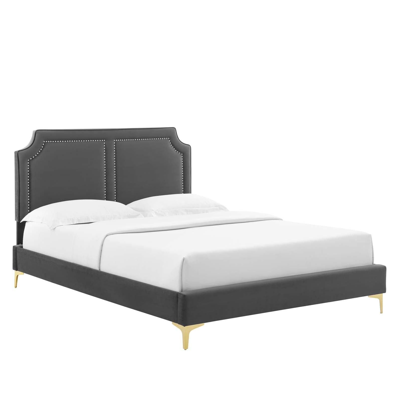 Modway Novi Performance Velvet King Bed FredCo