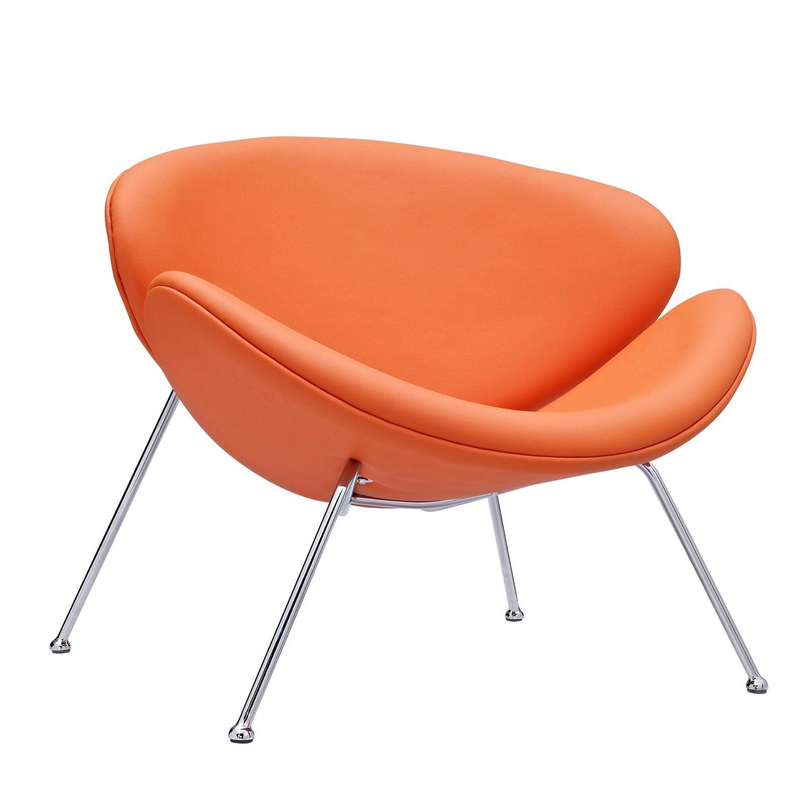Modway Nutshell Upholstered Vinyl Lounge Chair FredCo