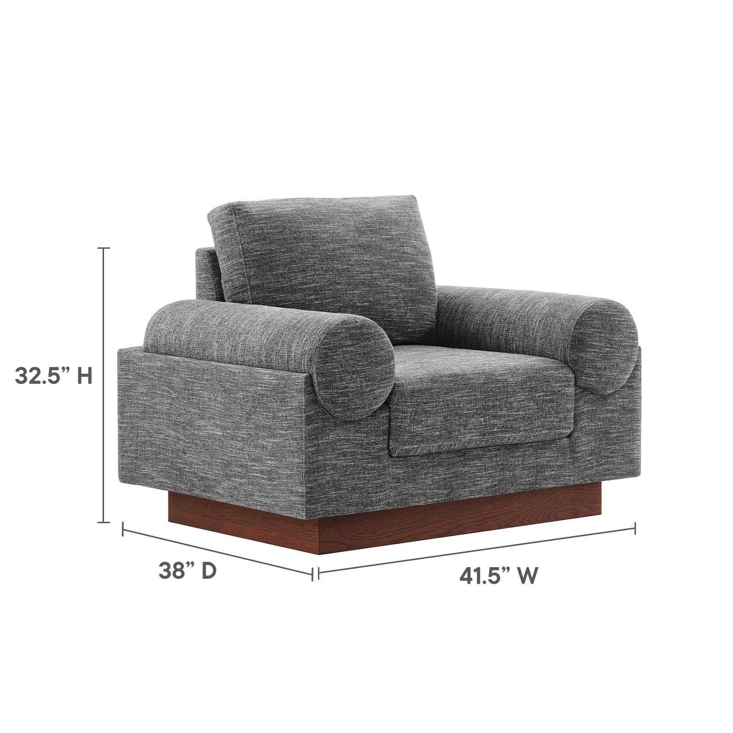 Modway Oasis Upholstered Fabric Armchair FredCo