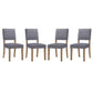 Modway Oblige Dining Chair Wood Set of 4 FredCo