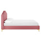 Modway Olivia Queen Performance Velvet Platform Bed FredCo