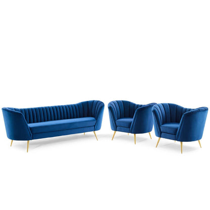 Modway Opportunity 3 Piece Performance Velvet Set FredCo