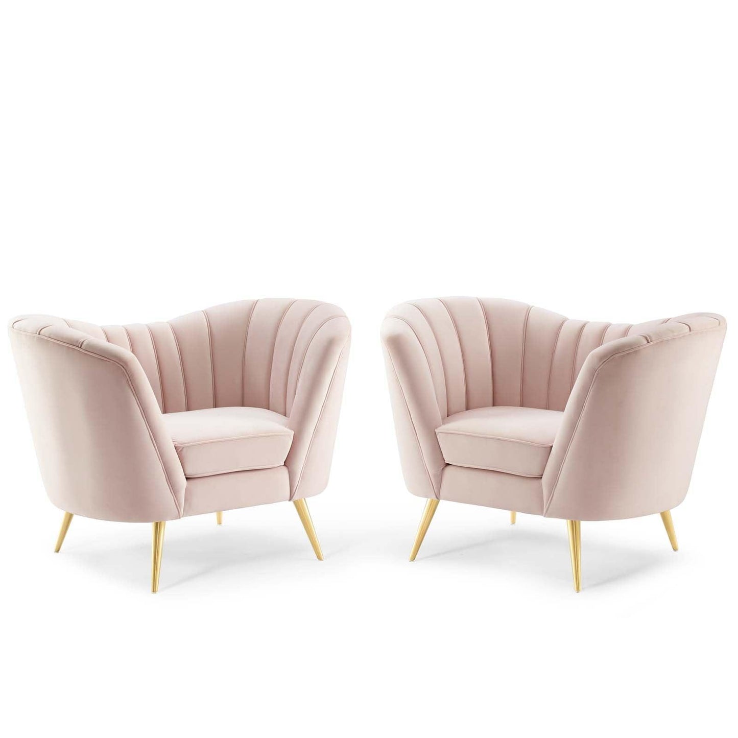Modway Opportunity Performance Velvet Armchair Set of 2 FredCo