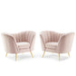 Modway Opportunity Performance Velvet Armchair Set of 2 FredCo
