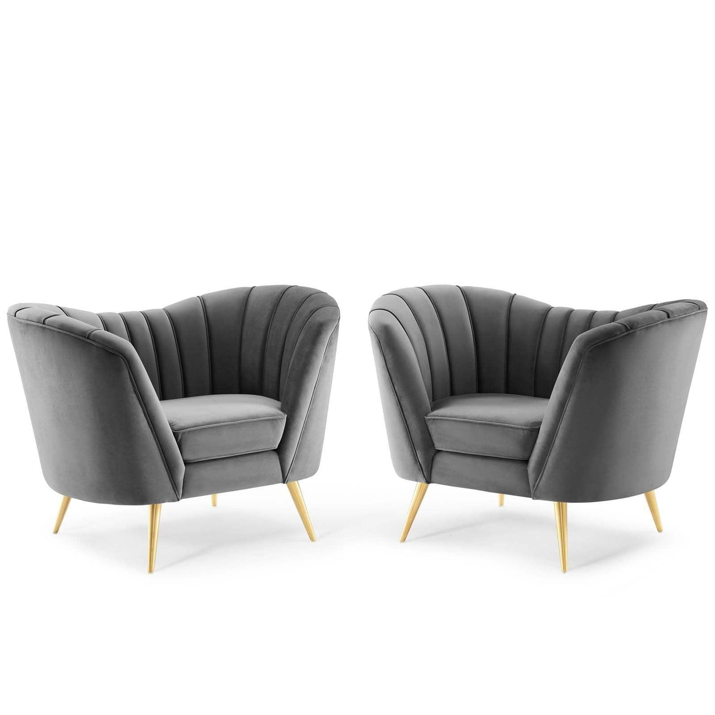 Modway Opportunity Performance Velvet Armchair Set of 2 FredCo