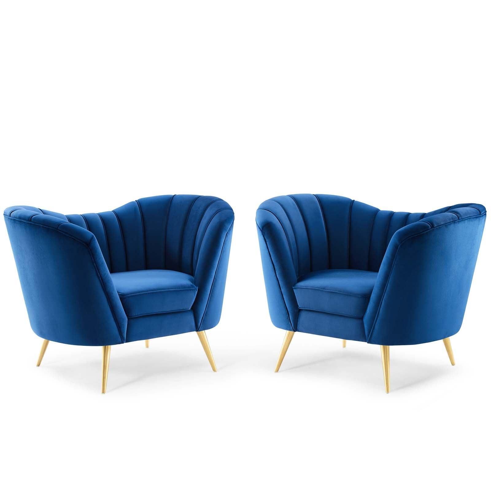 Modway Opportunity Performance Velvet Armchair Set of 2 FredCo