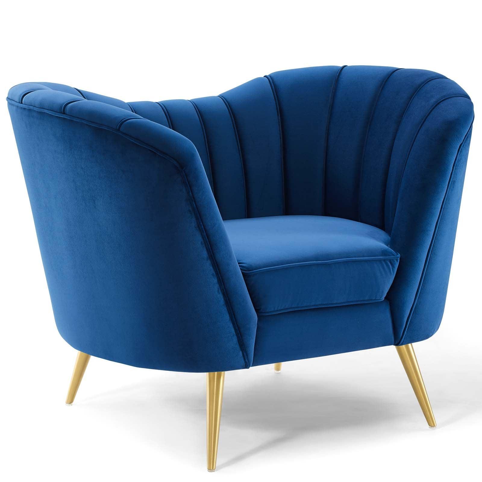 Modway Opportunity Performance Velvet Sofa and Armchair Set FredCo
