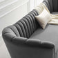 Modway Opportunity Vertical Channel Tufted Curved Performance Velvet Sofa FredCo