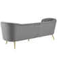 Modway Opportunity Vertical Channel Tufted Curved Performance Velvet Sofa FredCo