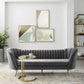 Modway Opportunity Vertical Channel Tufted Curved Performance Velvet Sofa FredCo
