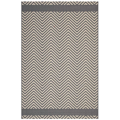 Modway Optica Chevron With End Borders Indoor and Outdoor Area Rug FredCo