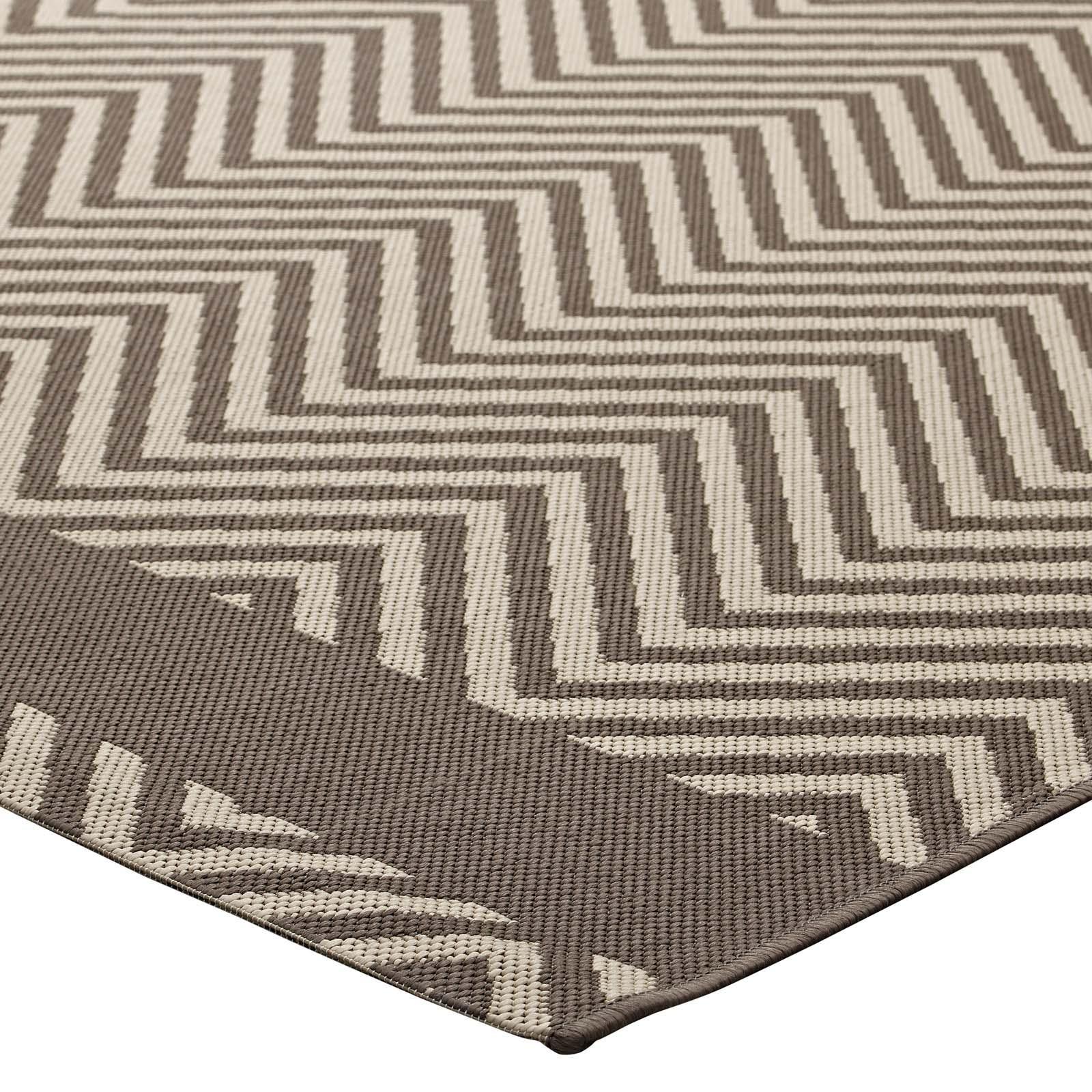 Modway Optica Chevron With End Borders Indoor and Outdoor Area Rug FredCo