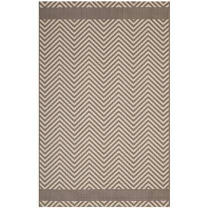 Modway Optica Chevron With End Borders Indoor and Outdoor Area Rug FredCo