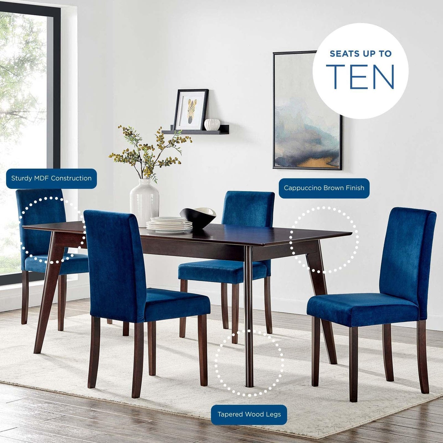Modway Oracle 69" Rectangle Dining Table FredCo